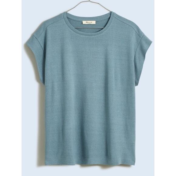 Madewell 100% Silk Faded River Muscle Tee Shirt US Women's XXS New - Picture 1 of 5